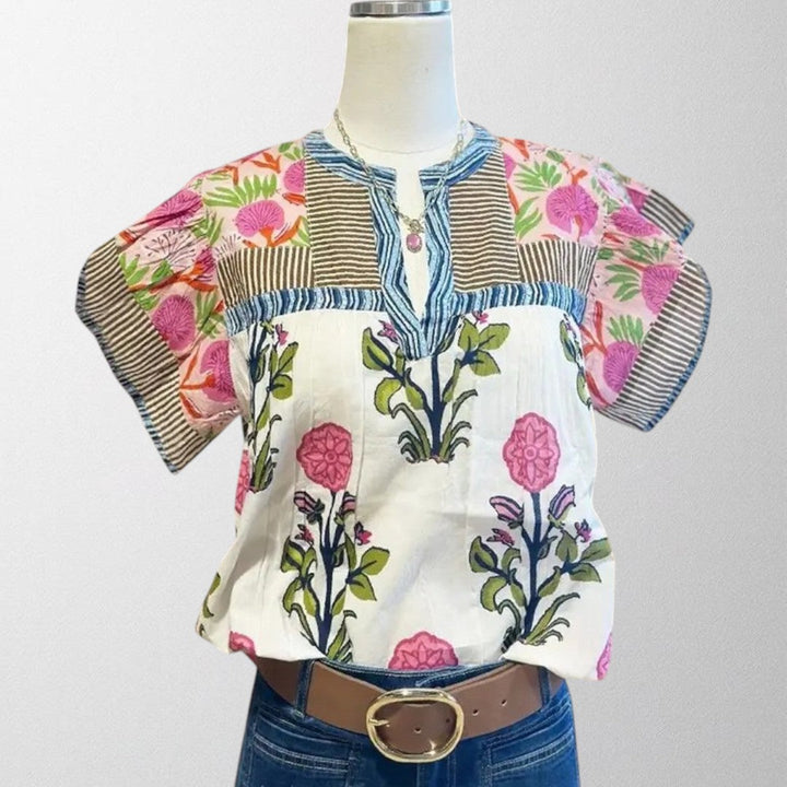 Chloe | Boho Embroidered Blouse