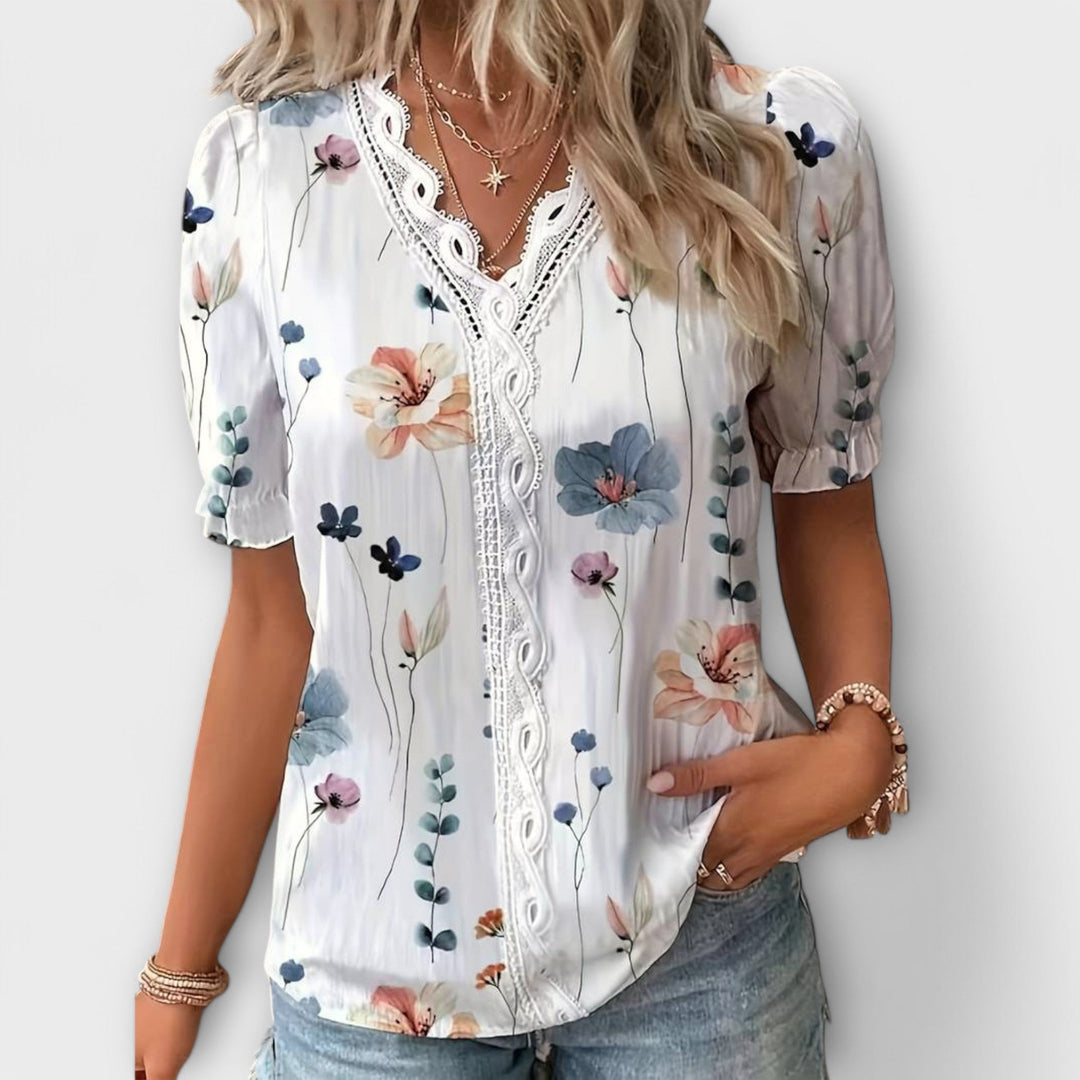 Emily | Pointed Neck Blouse