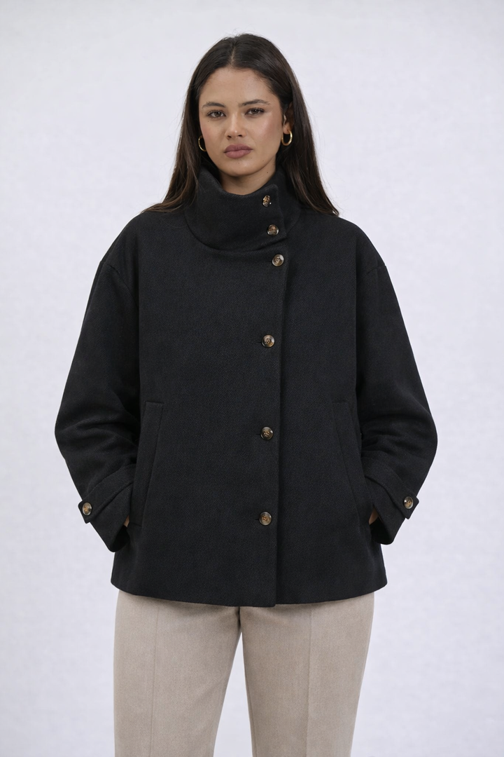 Kate | Wool Coat with High Collar