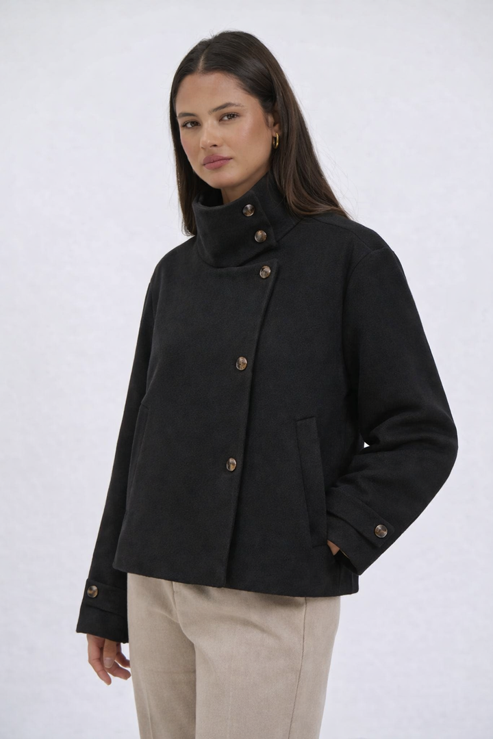 Kate | Wool Coat with High Collar