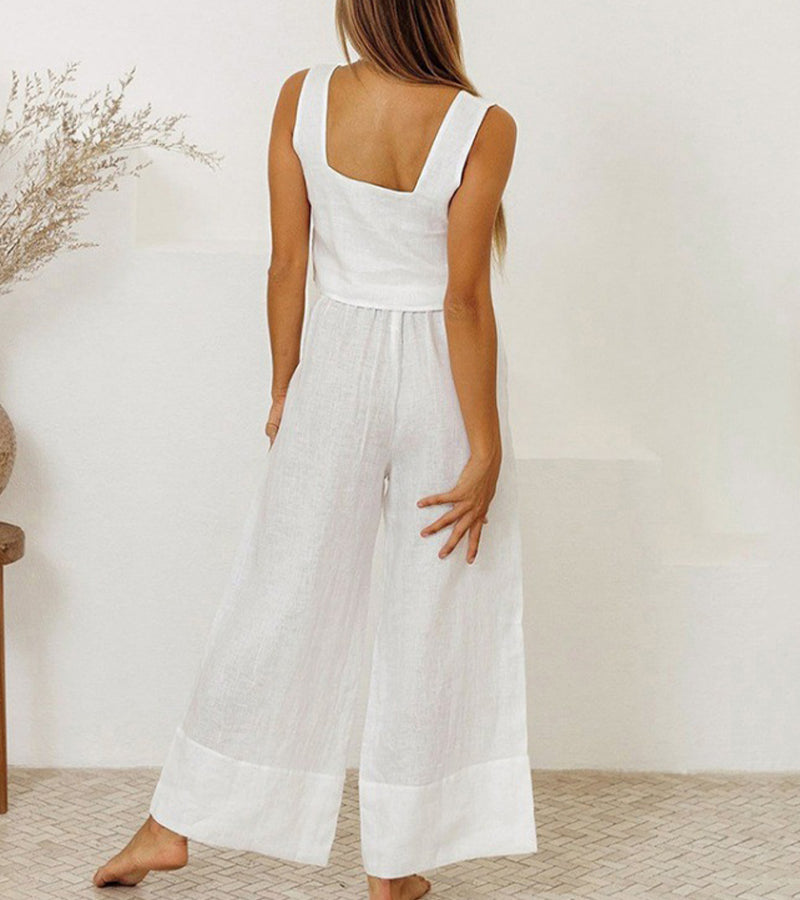 Megan | Top & Wide Leg Trouser Set