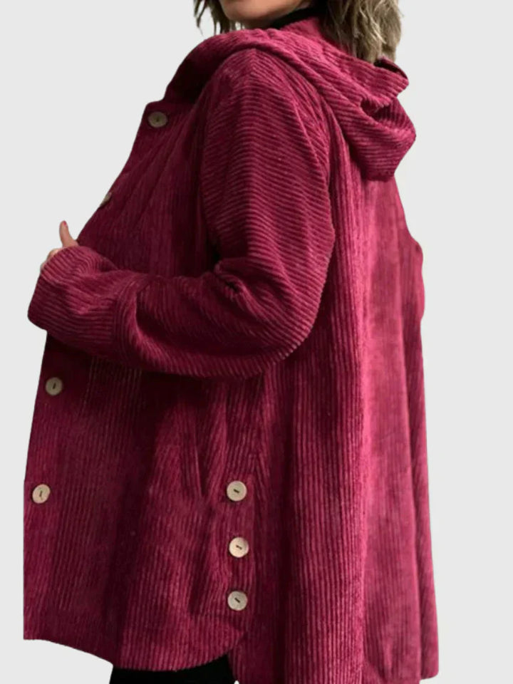 Claudine | Corduroy Hooded Jacket