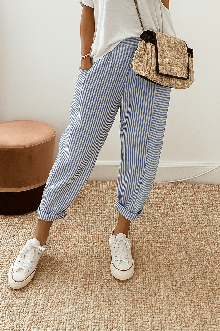 Marlyn | Striped Trousers