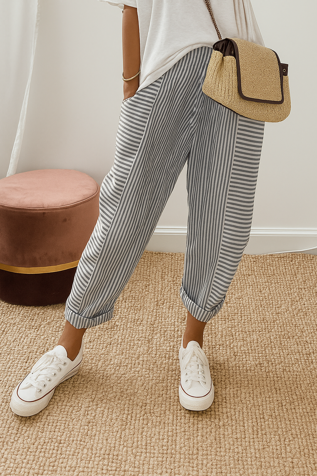 Marlyn | Striped Trousers