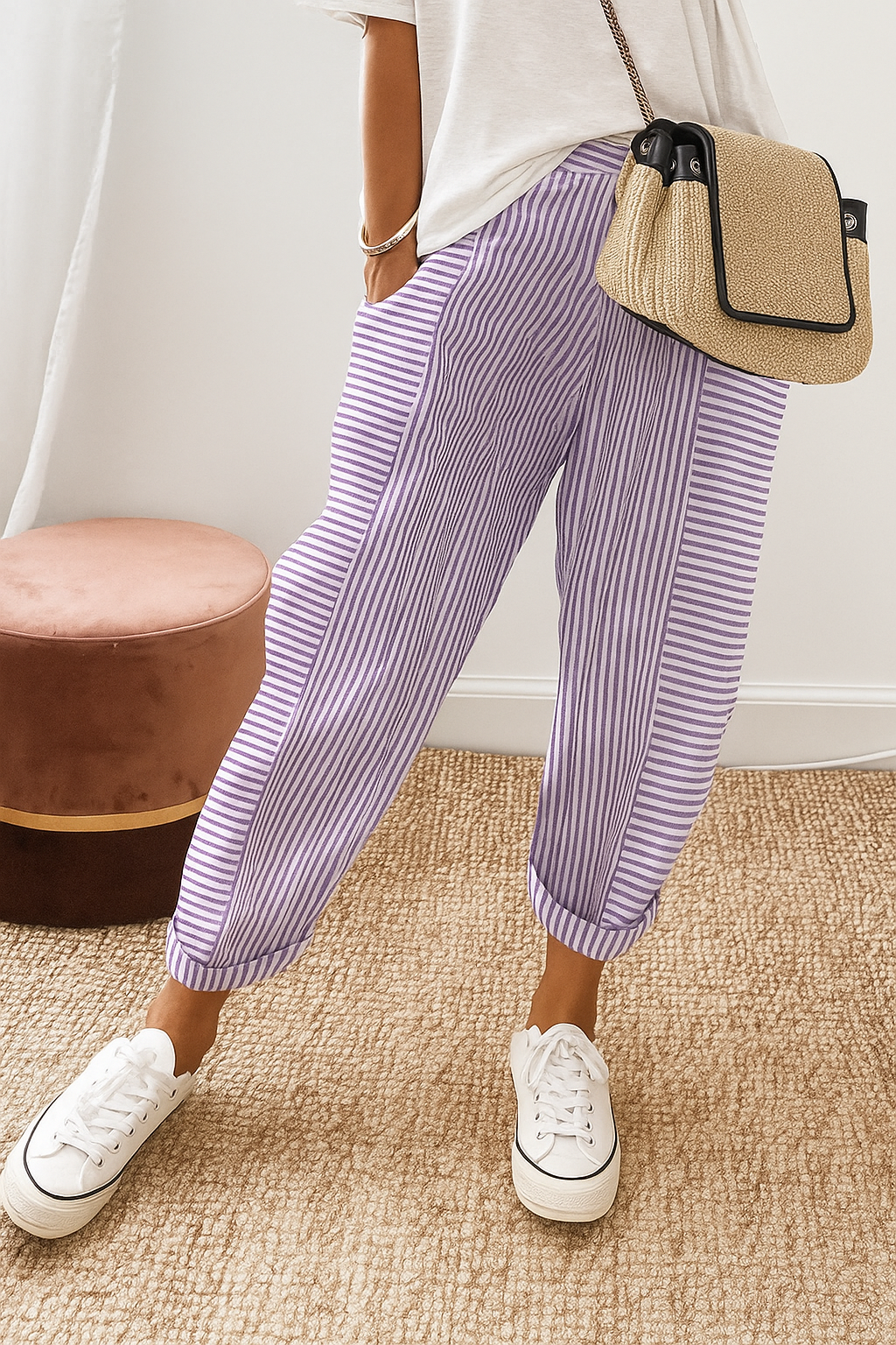 Marlyn | Striped Trousers