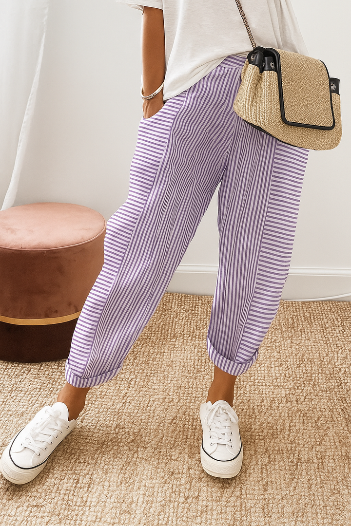 Marlyn | Striped Trousers
