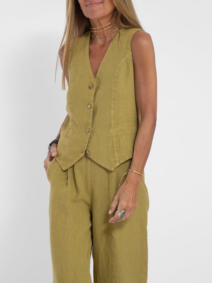 Aira | Vest & Wide Leg Trouser Set