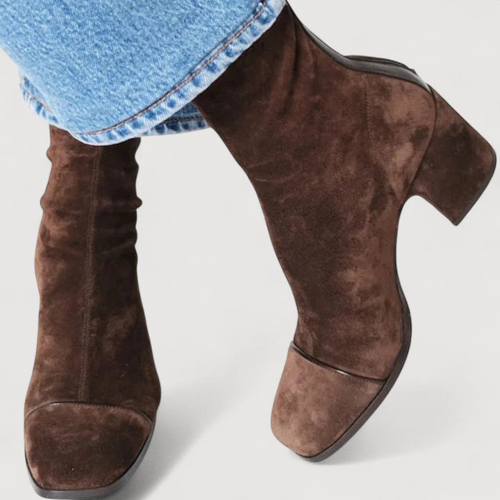 Maurine | Square Toe Heel Boots