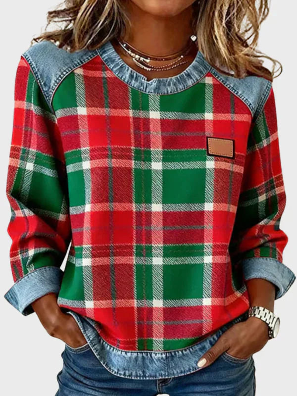 CELESTIA | CHECKERED SWEATSHIRT