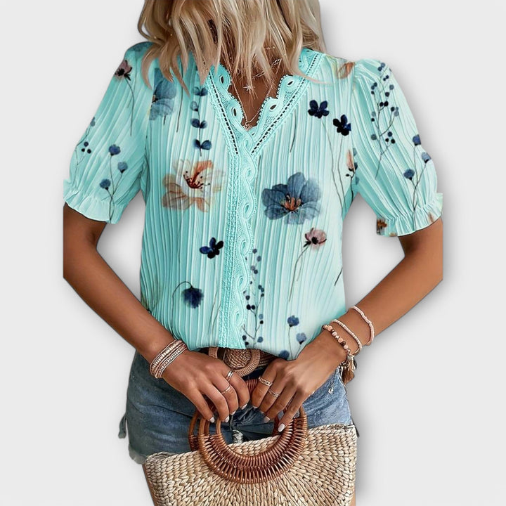 Emily | Pointed Neck Blouse