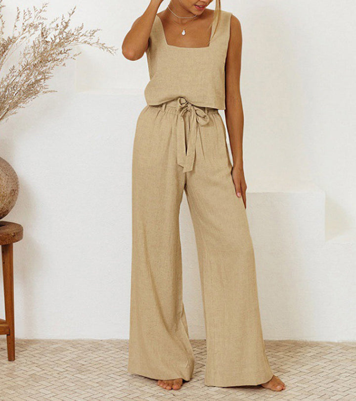 Megan | Top & Wide Leg Trouser Set