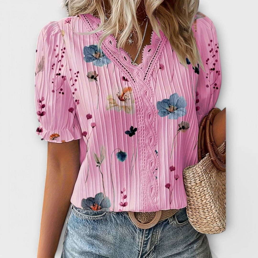 Emily | Pointed Neck Blouse