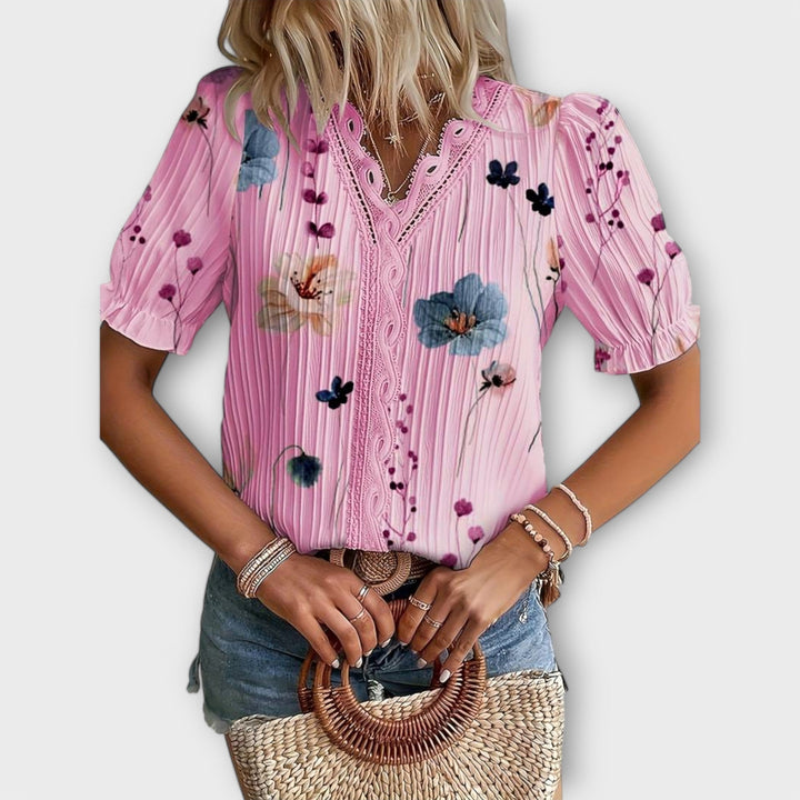 Emily | Pointed Neck Blouse