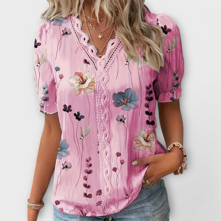 Emily | Pointed Neck Blouse