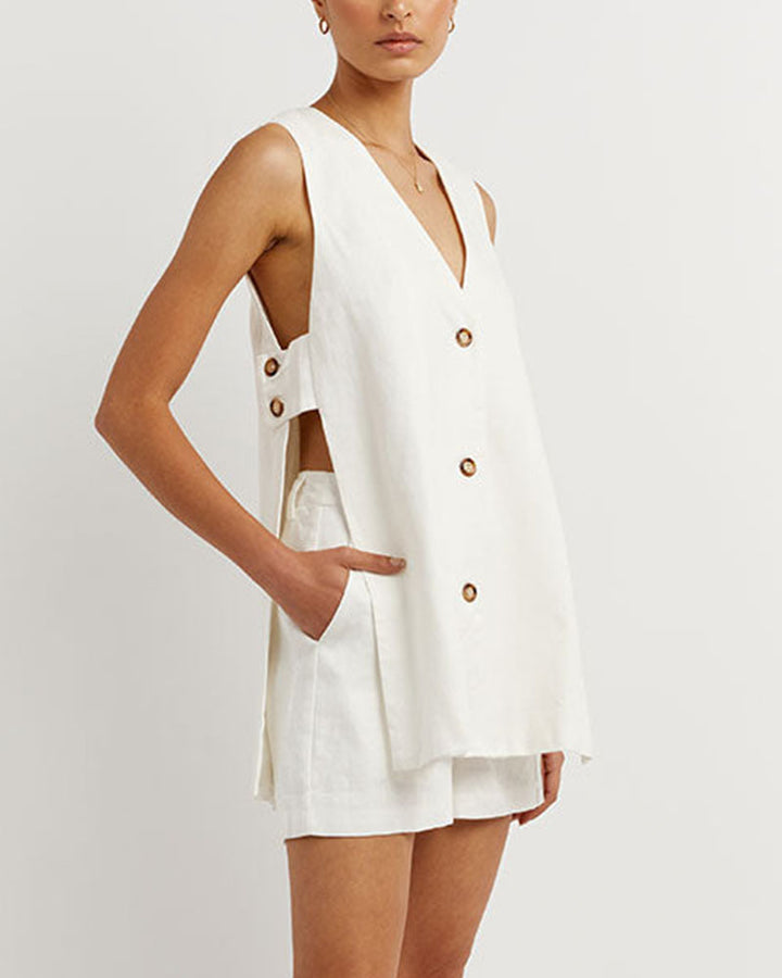 Fiona | Sleeveless Button Set