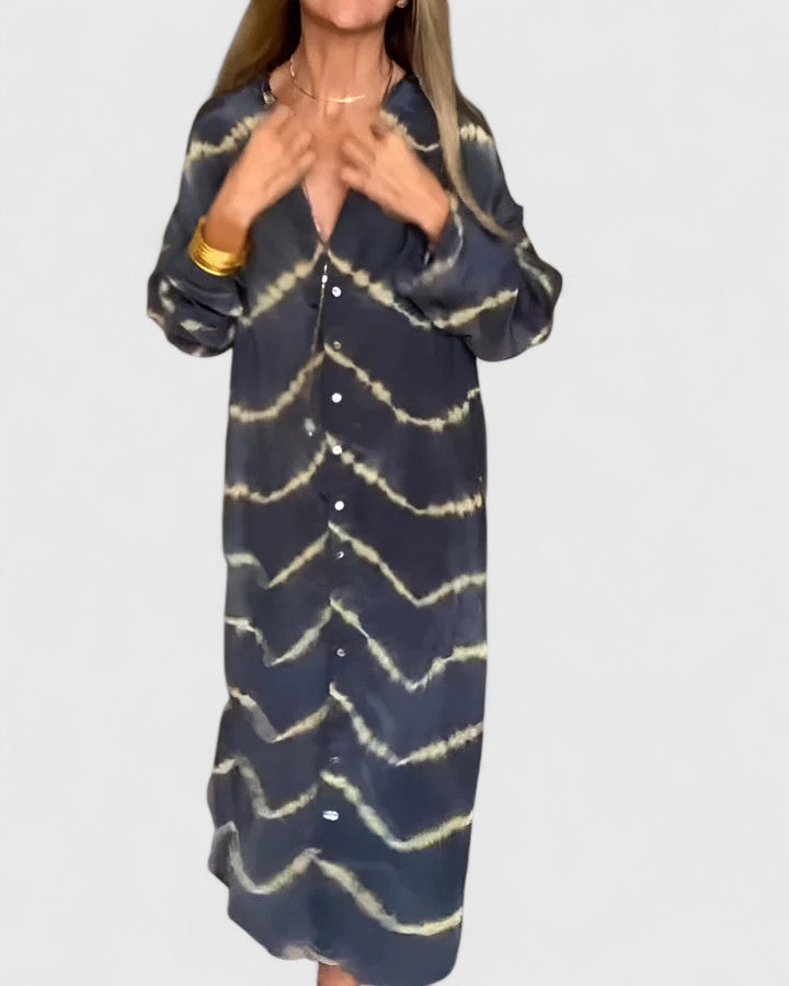 Amelie | Boho Striped Maxi Dress