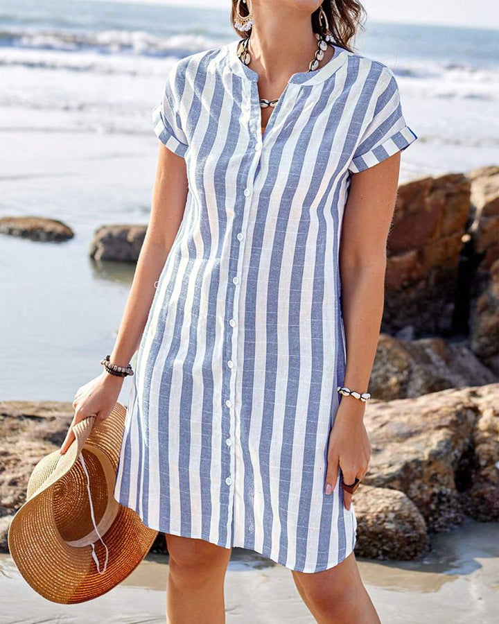 Martine | Striped Shirt Dress