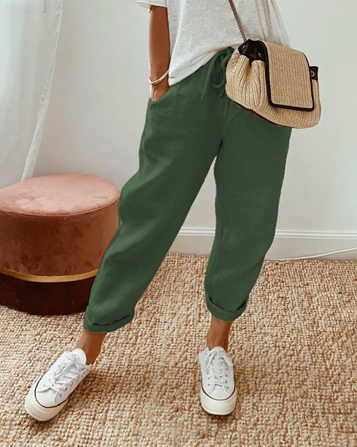 Harper | Drawstring Straight Leg Pants