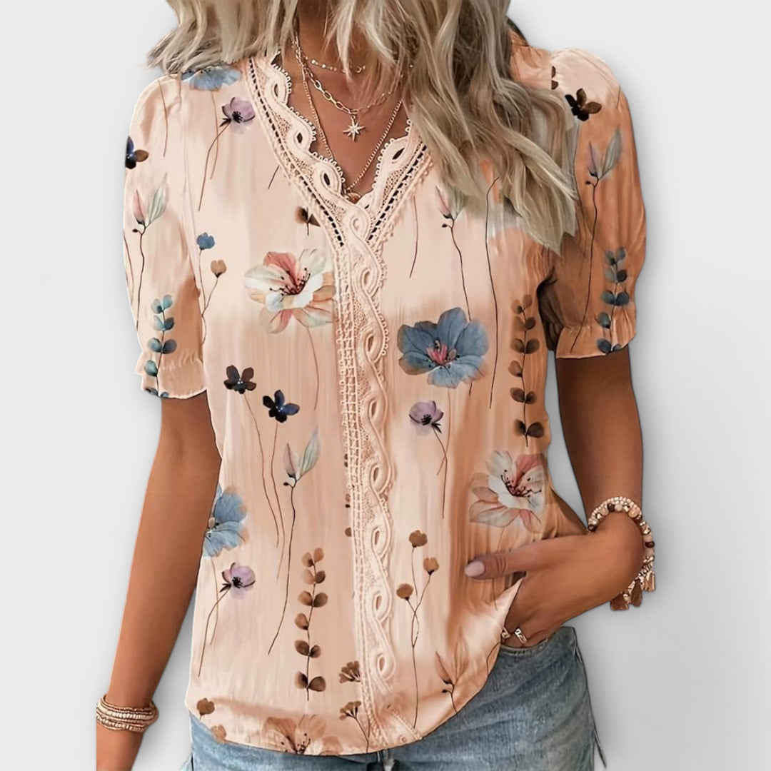 Emily | Pointed Neck Blouse