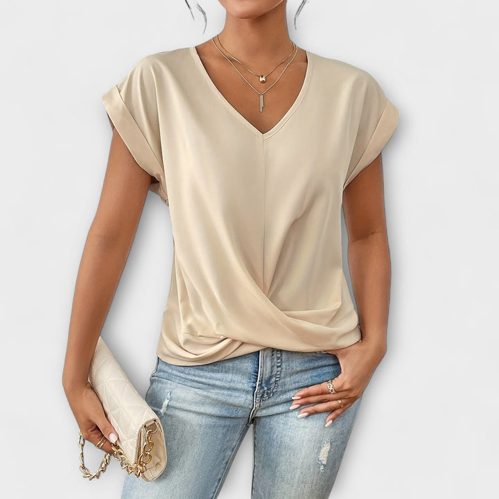 Eloise | Knot Detail V-Neck Top
