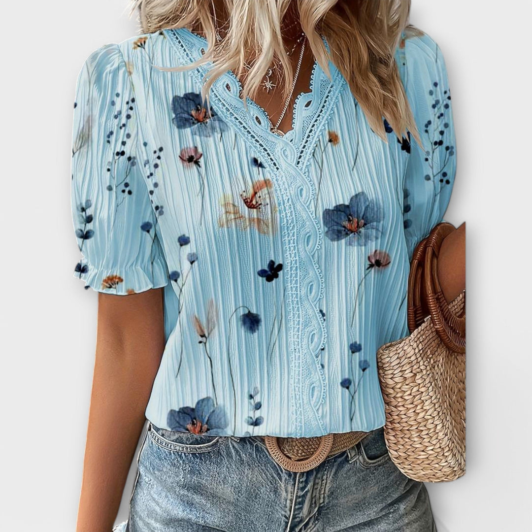 Emily | Pointed Neck Blouse