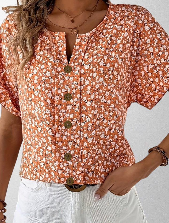 Olivia | Floral Button Blouse