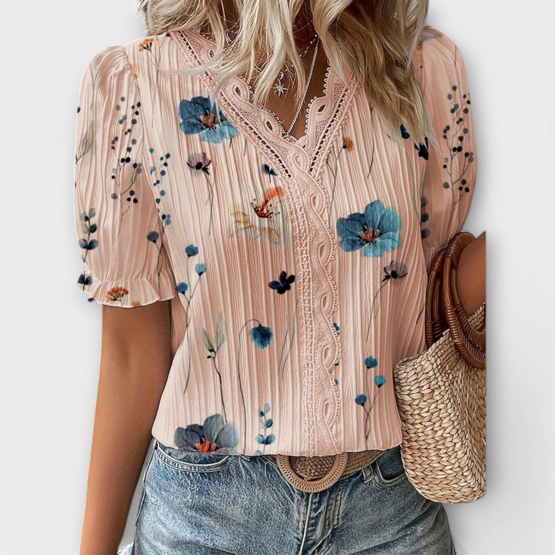Emily | Pointed Neck Blouse