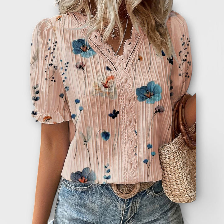 Emily | Pointed Neck Blouse