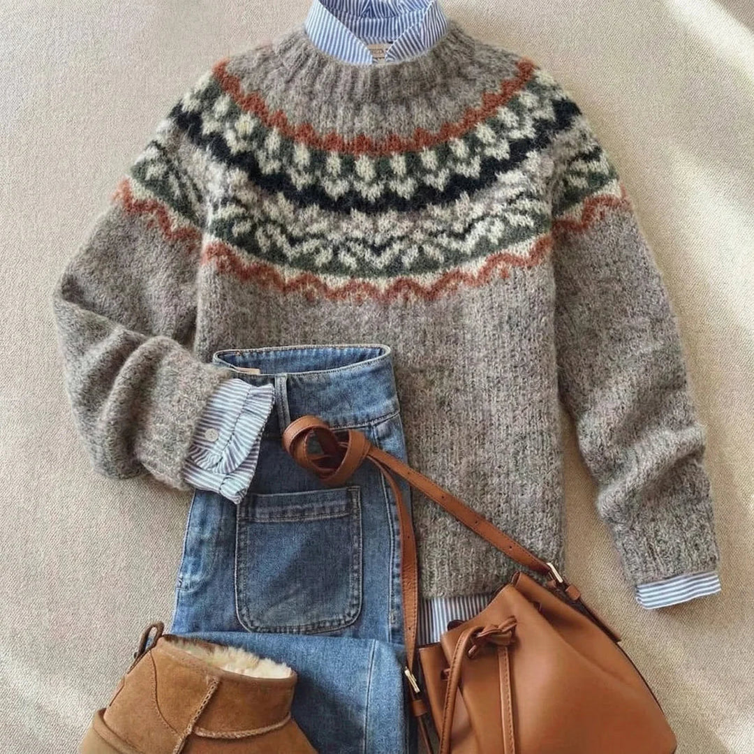 Cosima - Nordic Pattern Knit Sweater