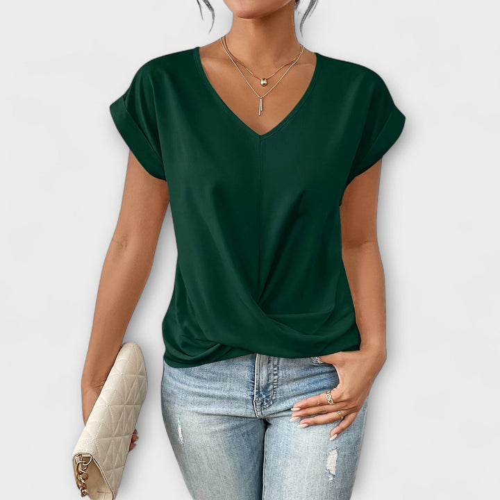 Eloise | Knot Detail V-Neck Top