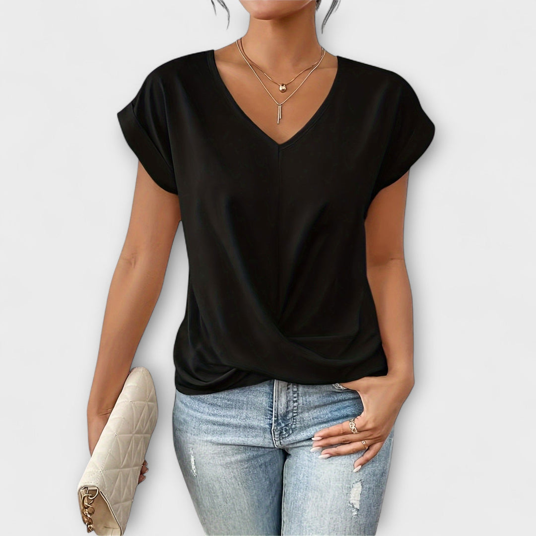 Eloise | Knot Detail V-Neck Top