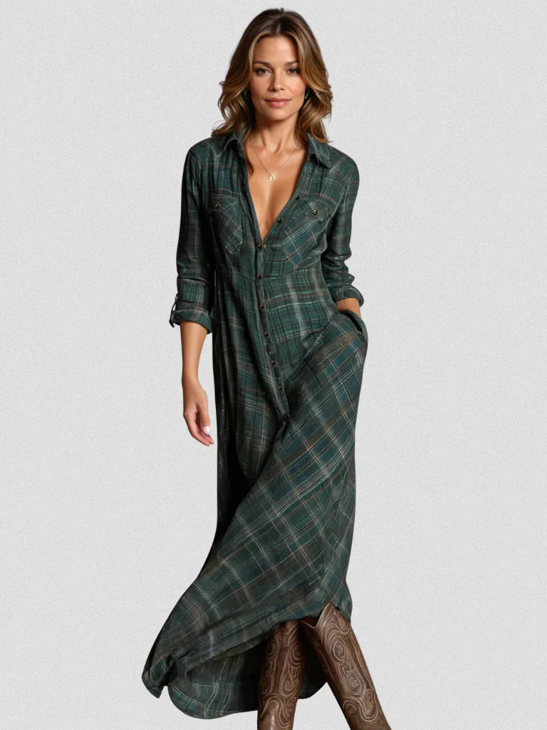 Olie | Maxi Shirt Dress