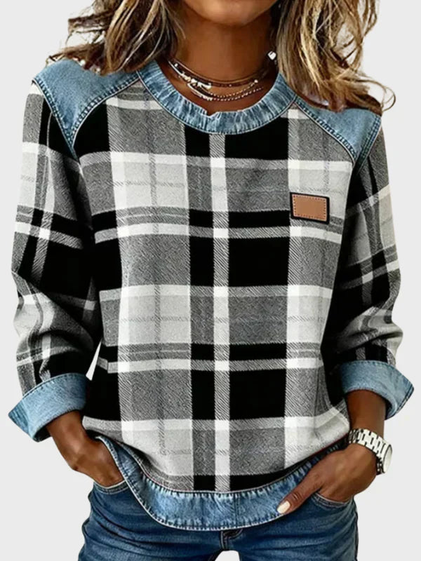CELESTIA | CHECKERED SWEATSHIRT