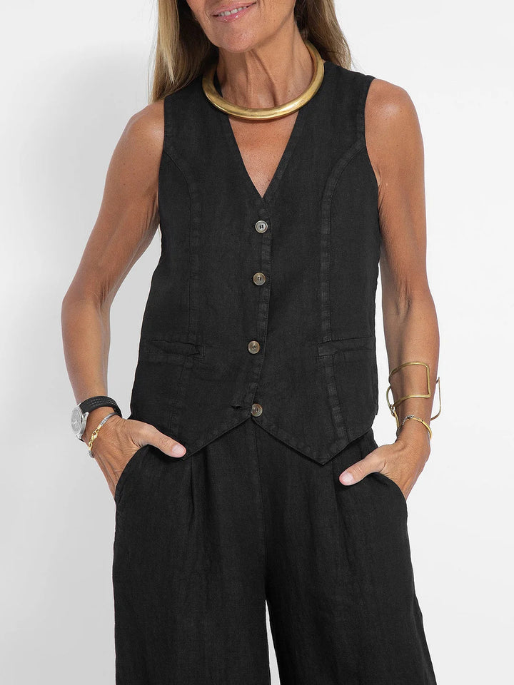 Aira | Vest & Wide Leg Trouser Set
