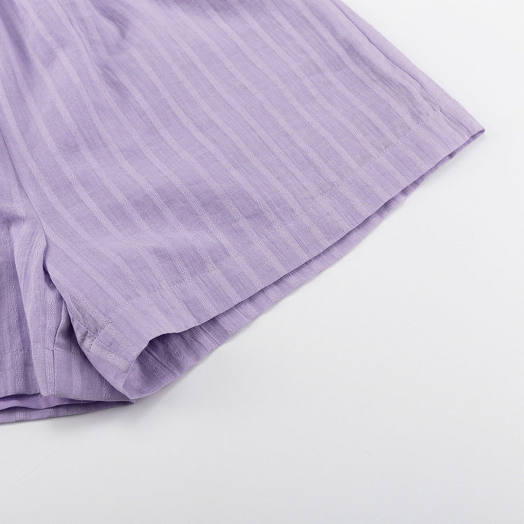 Viola | Button Up Shorts Set