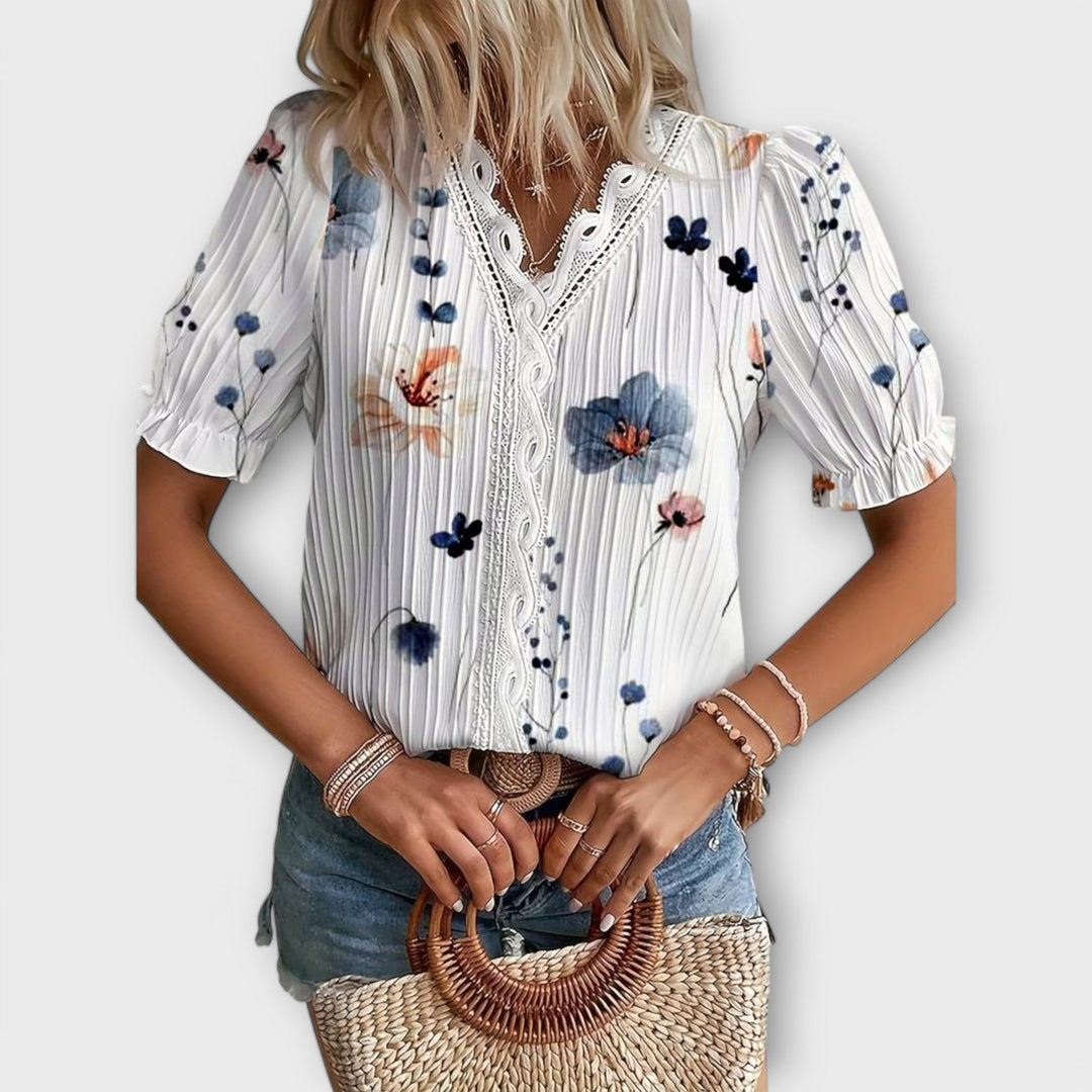 Emily | Pointed Neck Blouse