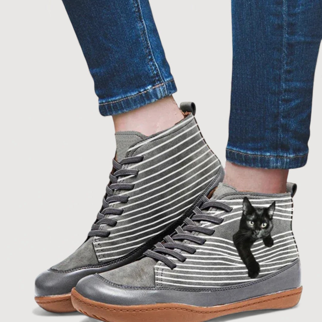 Elisen | Cat Print Trainers