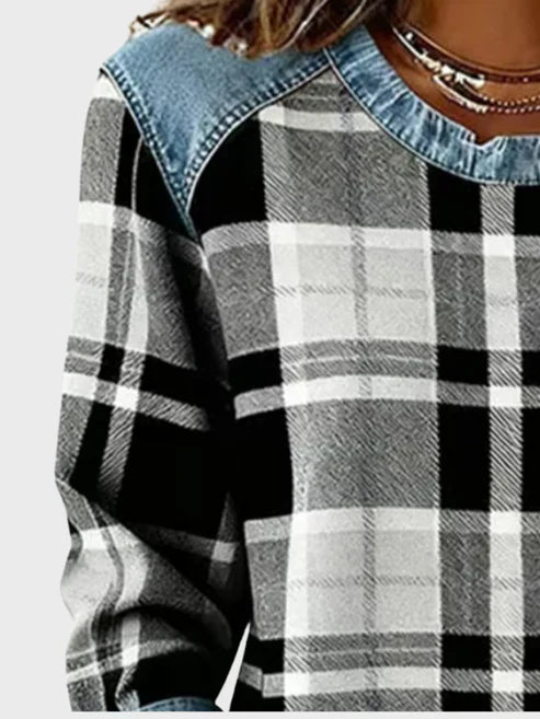 CELESTIA | CHECKERED SWEATSHIRT