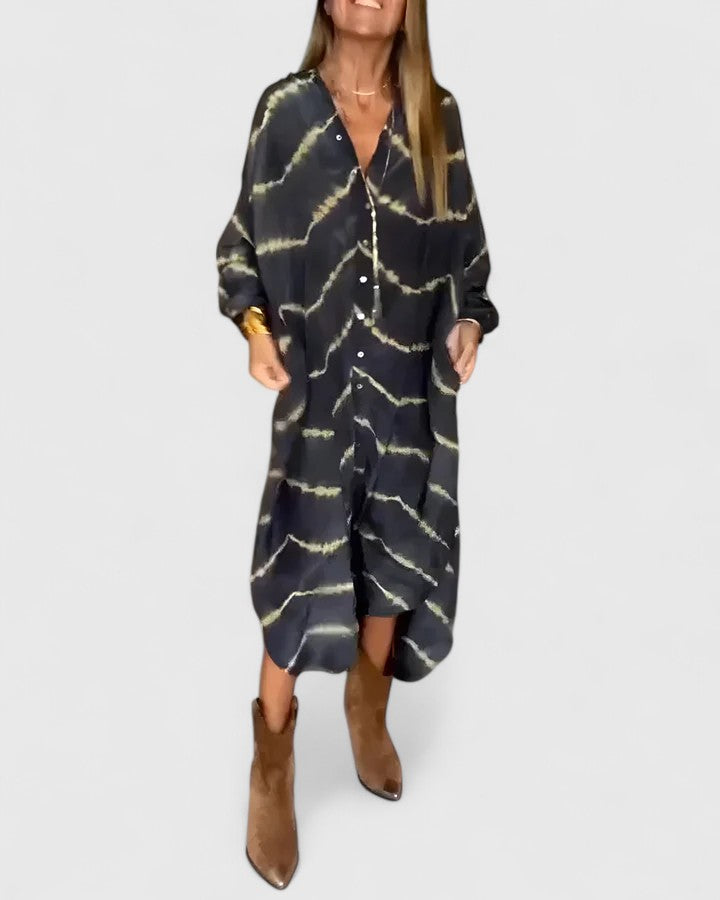 Amelie | Boho Striped Maxi Dress