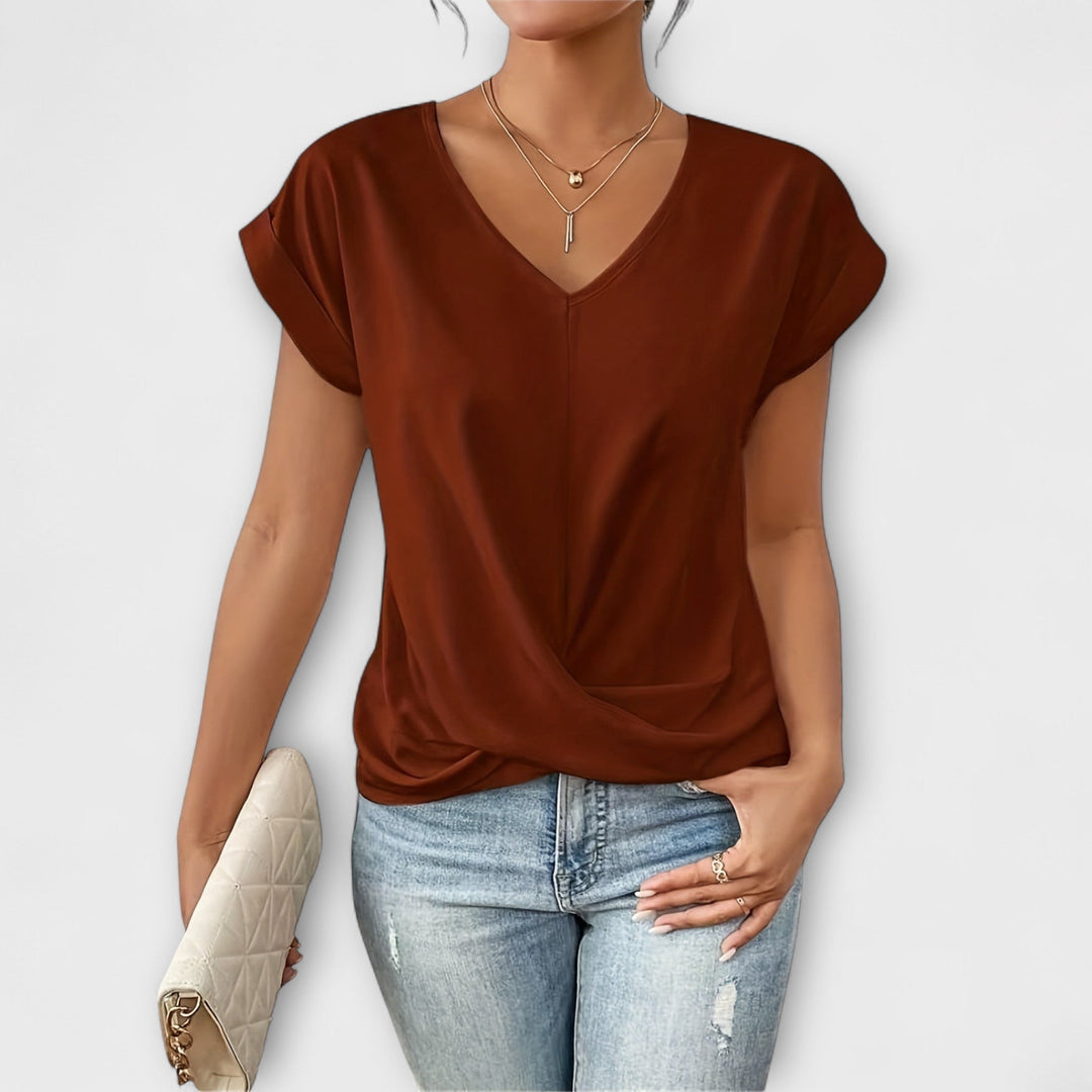 Eloise | Knot Detail V-Neck Top