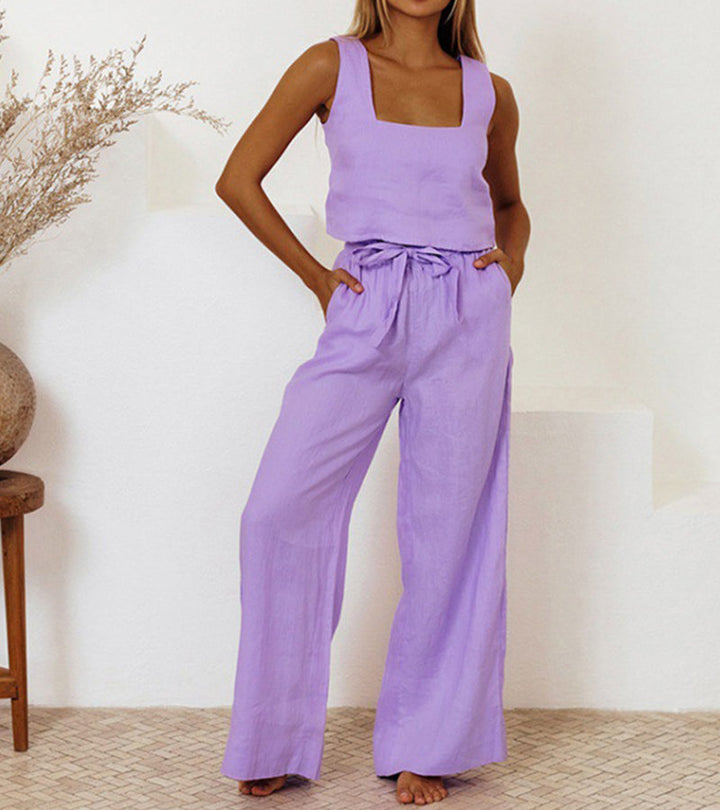 Megan | Top & Wide Leg Trouser Set