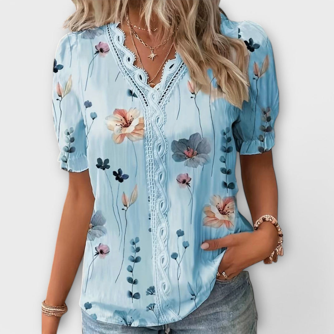 Emily | Pointed Neck Blouse