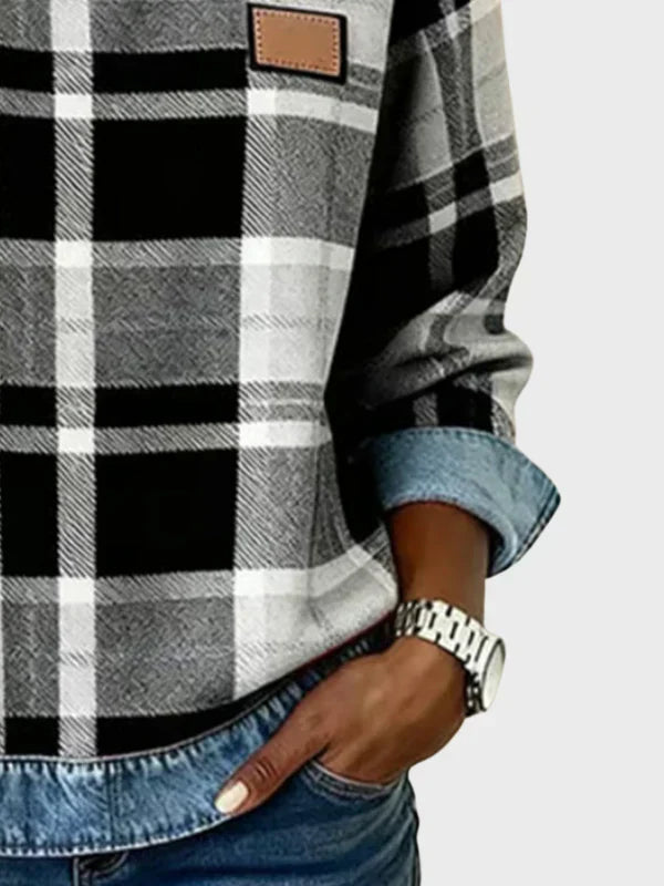 CELESTIA | CHECKERED SWEATSHIRT