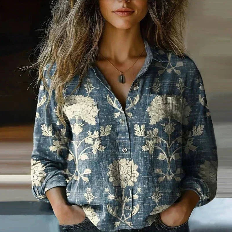 Emma | Vintage Printed Blouse