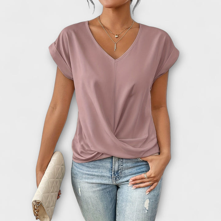 Eloise | Knot Detail V-Neck Top