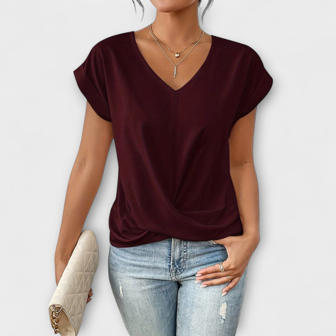 Eloise | Knot Detail V-Neck Top