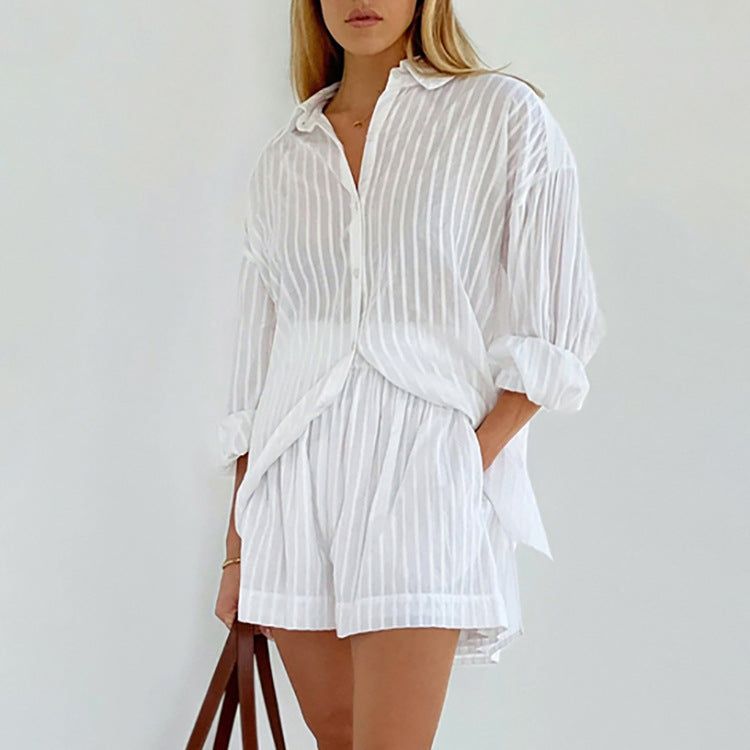 Viola | Button Up Shorts Set
