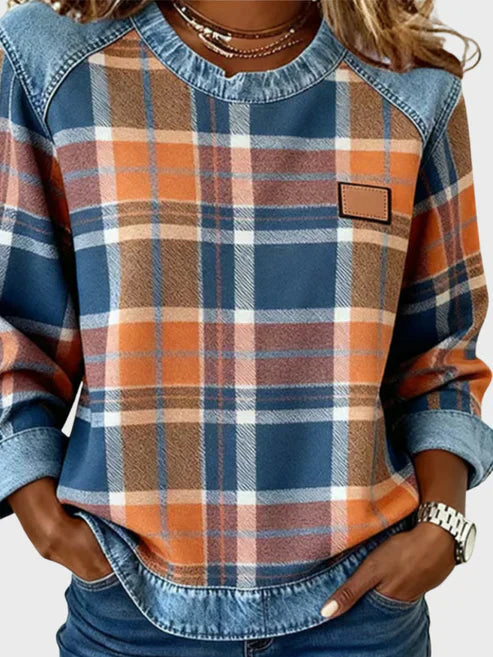 CELESTIA | CHECKERED SWEATSHIRT