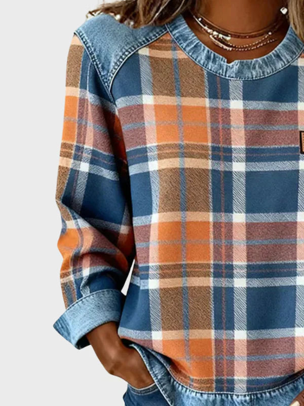 CELESTIA | CHECKERED SWEATSHIRT