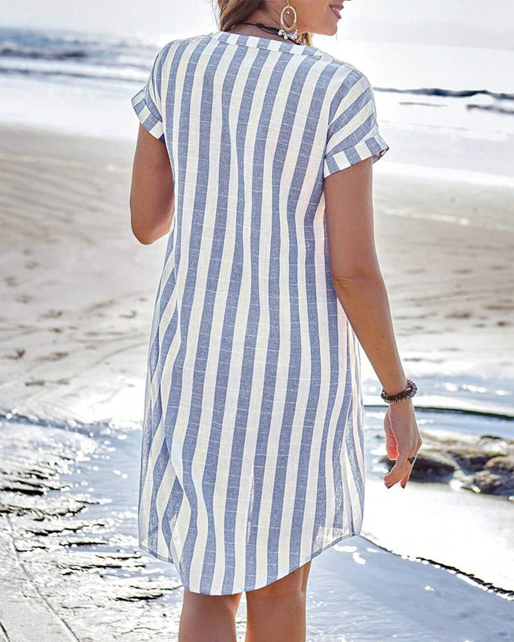 Martine | Striped Shirt Dress